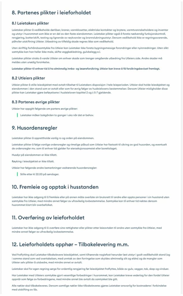Husleiekontrakt Ny - Husleie.no - Plattform For Enkel Og Effektiv ...